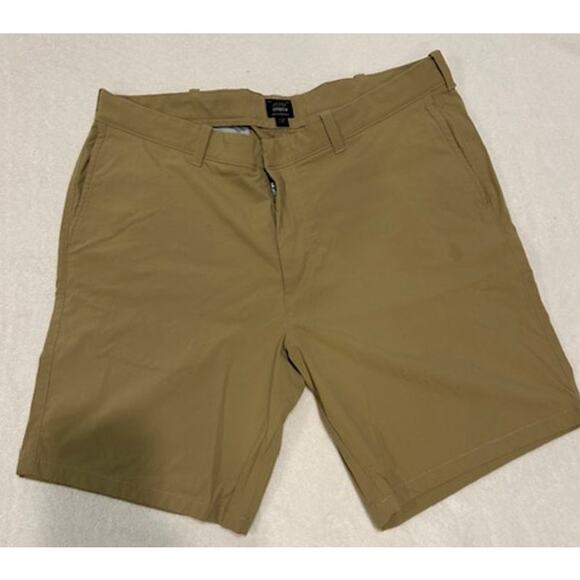 J. Crew Tan 9" Tech Shorts Stretch Performance Water Resistant Chino Golf Sz 38 - Picture 6 of 10